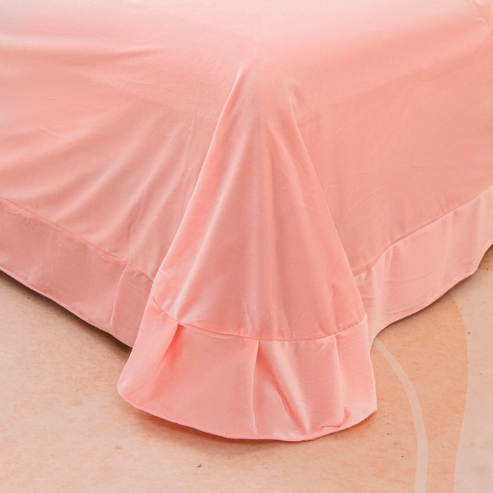 91家纺网 家纺一手货源 找家纺 唐人居 2025新款宝宝绒毛巾绣花边四件套-蒲公英之恋 蒲公英之恋-粉