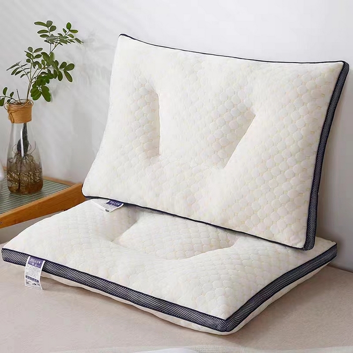 91家纺网 家纺一手货源 找家纺 （总）永乐枕芯 2025新款 水立方透气分区按摩颗粒护颈枕芯