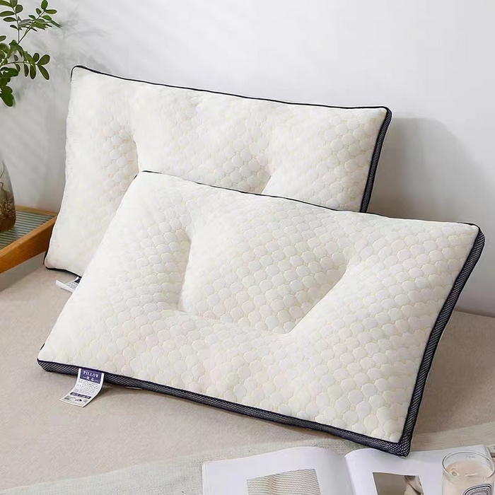 91家纺网 家纺一手货源 找家纺 （总）永乐枕芯 2025新款 水立方透气分区按摩颗粒护颈枕芯