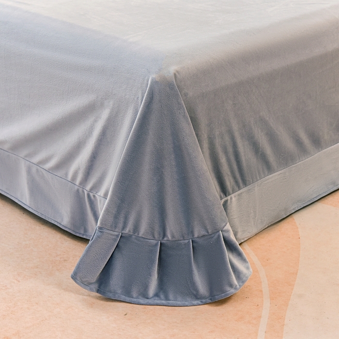 91家纺网 家纺一手货源 找家纺 唐人居 2025新款宝宝绒毛巾绣花边四件套-蒲公英之恋 蒲公英之恋-灰