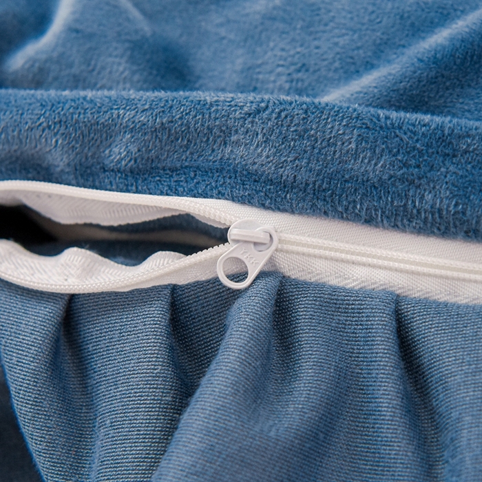 91家纺网 家纺一手货源 找家纺 唐人居 2025新款宝宝绒毛巾绣花边四件套-蒲公英之恋 蒲公英之恋-蓝