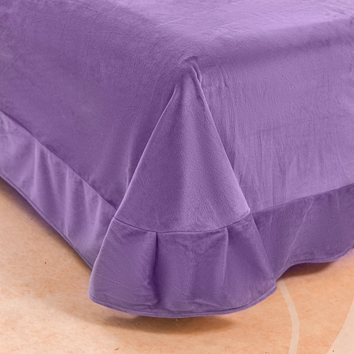 91家纺网 家纺一手货源 找家纺 唐人居 2025新款宝宝绒毛巾绣花边四件套-蒲公英之恋 蒲公英之恋-紫