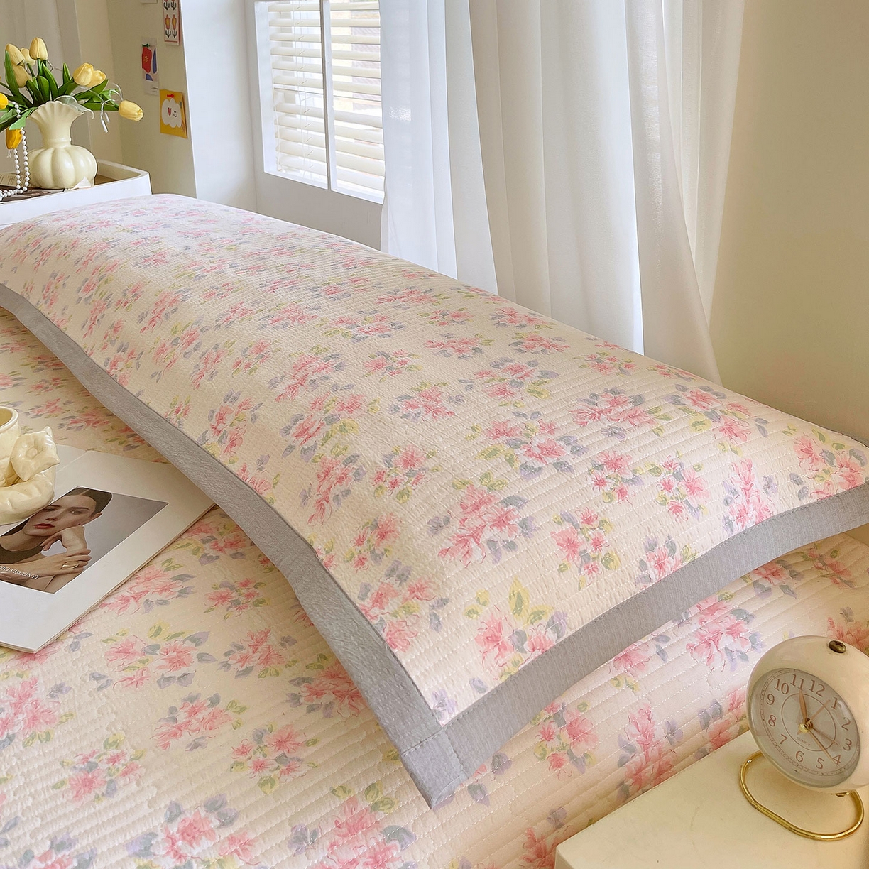 91家纺网 家纺一手货源 找家纺 （总）雨彤家纺 2025新款A类双层纱夹棉双人枕巾