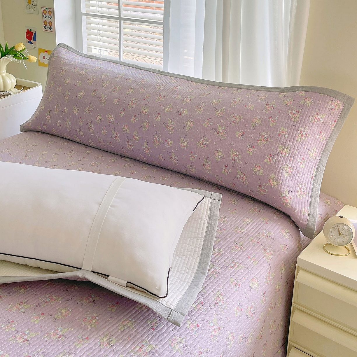 91家纺网 家纺一手货源 找家纺 雨彤家纺 2025新款A类双层纱夹棉双人枕巾 兰心幽怀