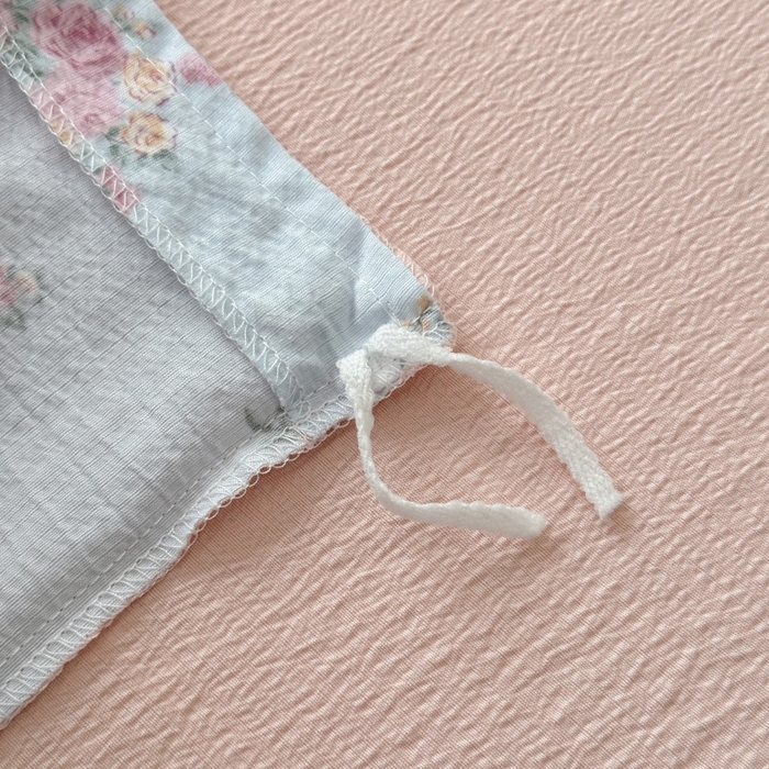 91家纺网 家纺一手货源 找家纺 丽美人家纺 2025新款【全尺寸不断货】高克重木棉提花双层纱四件套 QB铃兰