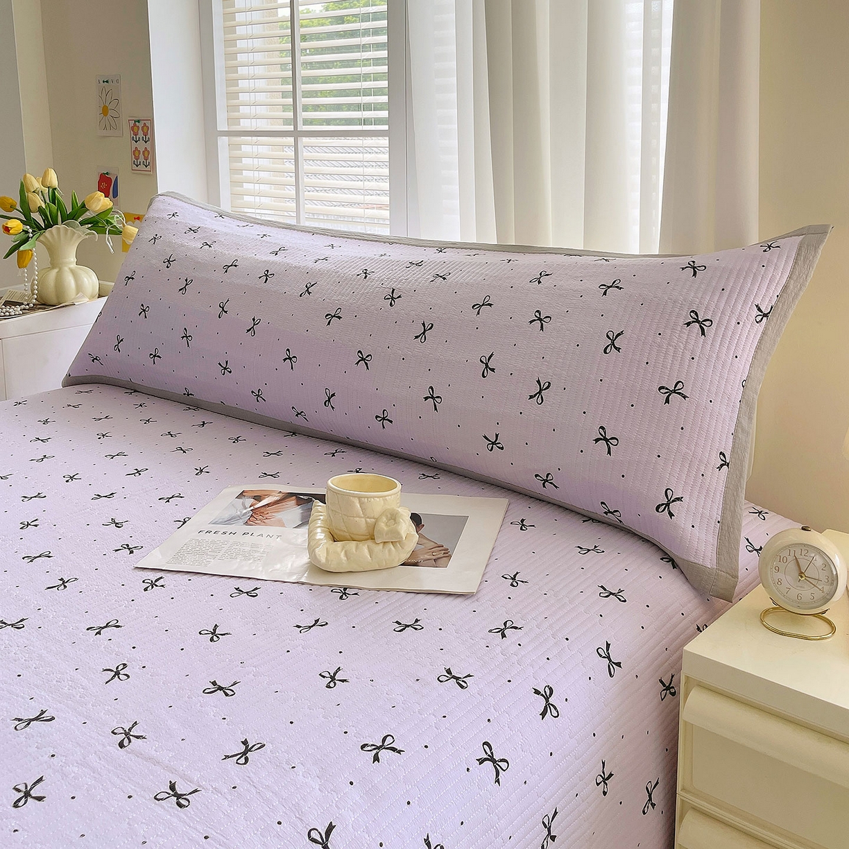 91家纺网 家纺一手货源 找家纺 雨彤家纺 2025新款A类双层纱夹棉双人枕巾 蝴蝶可颂