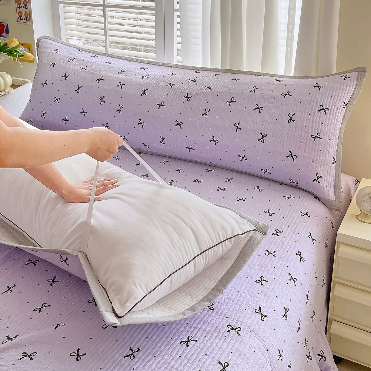 91家纺网 家纺一手货源 找家纺 雨彤家纺 2025新款A类双层纱夹棉双人枕巾 蝴蝶可颂