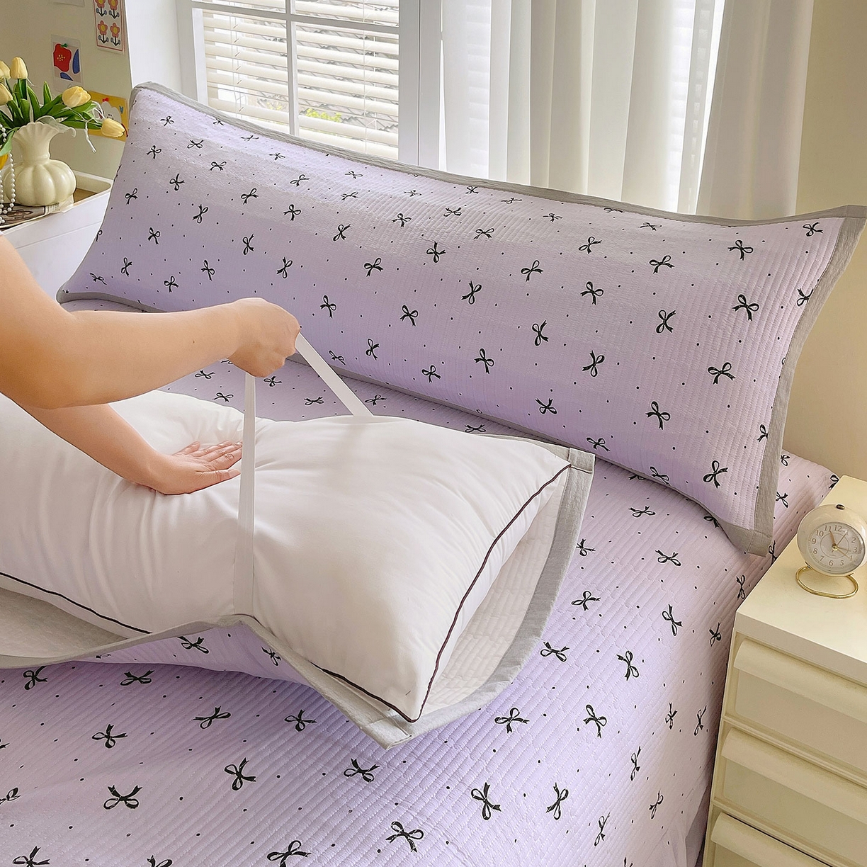 91家纺网 家纺一手货源 找家纺 雨彤家纺 2025新款A类双层纱夹棉双人枕巾 蝴蝶可颂