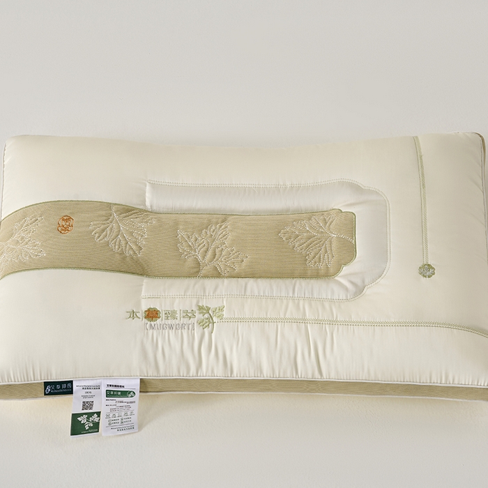 91家纺网 家纺一手货源 找家纺 （总）鼎晟纺 2025新款艾草助眠护颈枕学生枕芯成人枕头