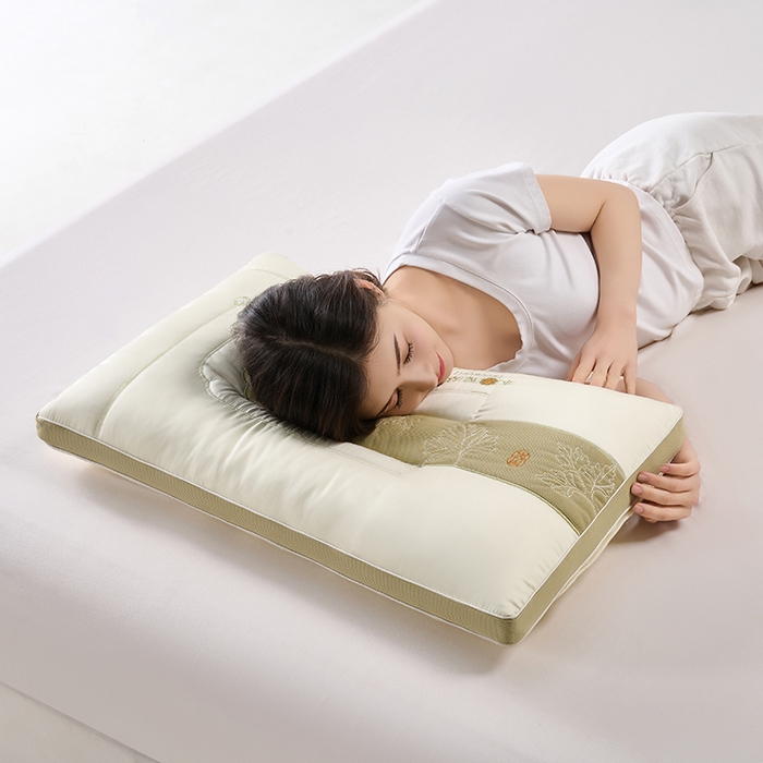 91家纺网 家纺一手货源 找家纺 （总）鼎晟纺 2025新款艾草助眠护颈枕学生枕芯成人枕头