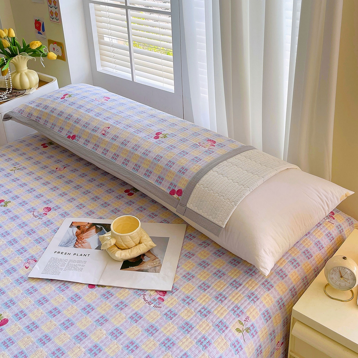 91家纺网 家纺一手货源 找家纺 雨彤家纺 2025新款A类双层纱夹棉双人枕巾 森田原野