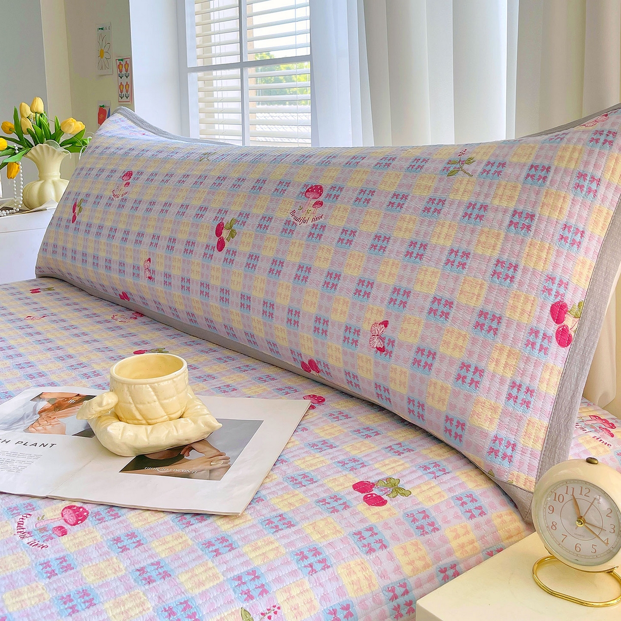 91家纺网 家纺一手货源 找家纺 雨彤家纺 2025新款A类双层纱夹棉双人枕巾 森田原野