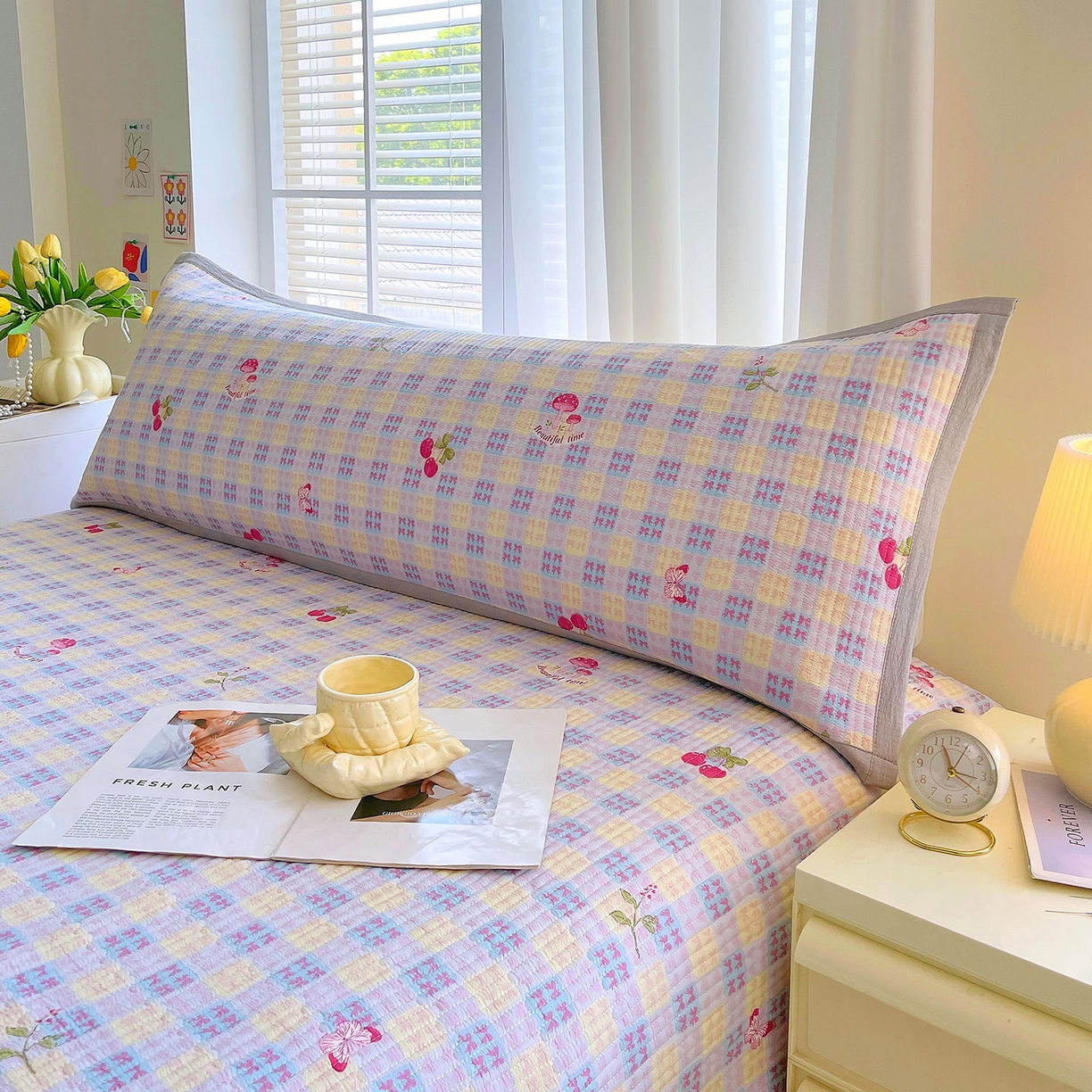 91家纺网 家纺一手货源 找家纺 雨彤家纺 2025新款A类双层纱夹棉双人枕巾 森田原野