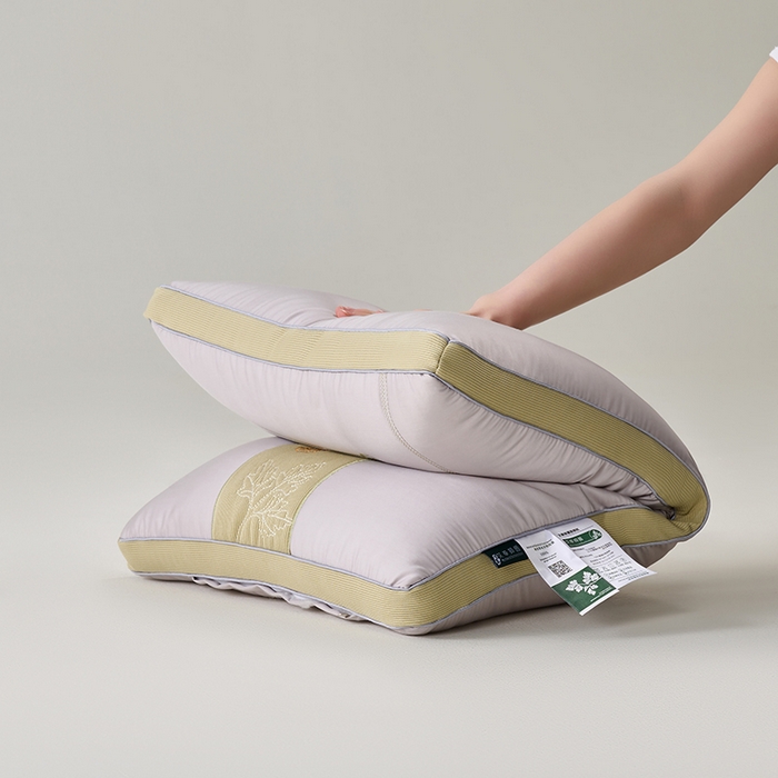 91家纺网 家纺一手货源 找家纺 鼎晟纺 2025新款艾草助眠护颈枕学生枕芯成人枕头 艾草助眠枕-高级灰