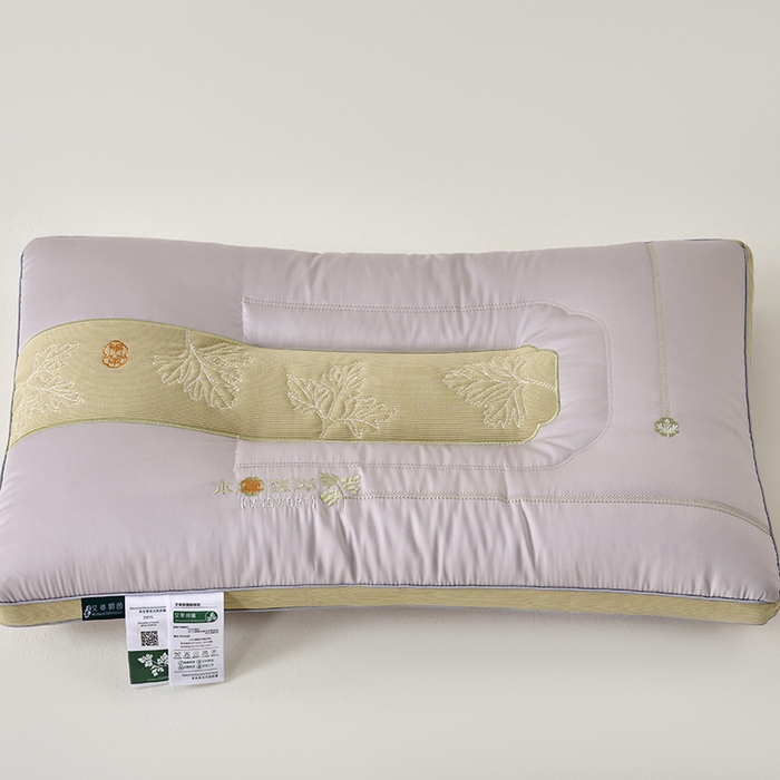 91家纺网 家纺一手货源 找家纺 鼎晟纺 2025新款艾草助眠护颈枕学生枕芯成人枕头 艾草助眠枕-高级灰