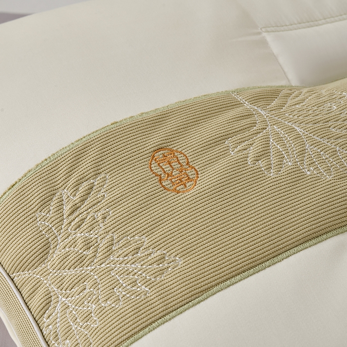 91家纺网 家纺一手货源 找家纺 鼎晟纺 2025新款艾草助眠护颈枕学生枕芯成人枕头 艾草助眠枕-米白