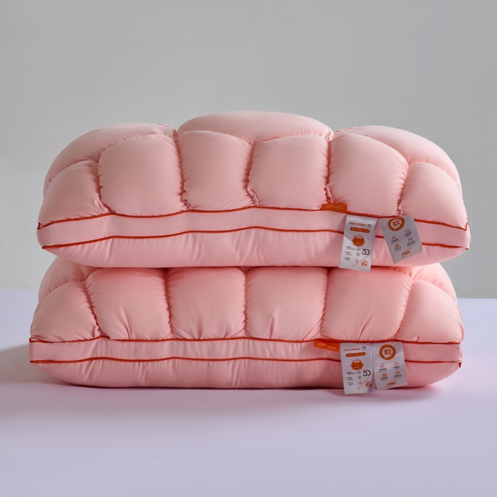 91家纺网 家纺一手货源 找家纺 鼎晟纺2025新款超柔亲肤羽丝绒枕学生枕头成人枕芯 粉色