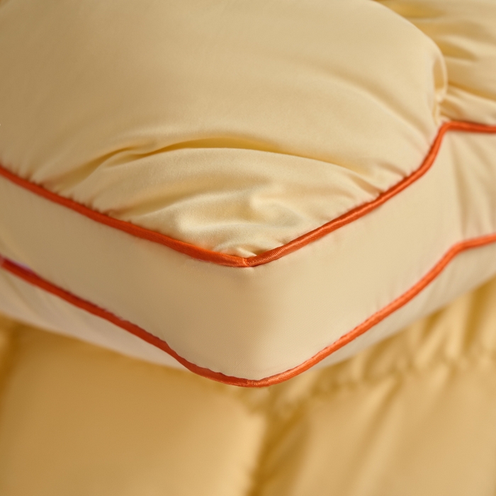 91家纺网 家纺一手货源 找家纺 鼎晟纺2025新款超柔亲肤羽丝绒枕学生枕头成人枕芯 黄色