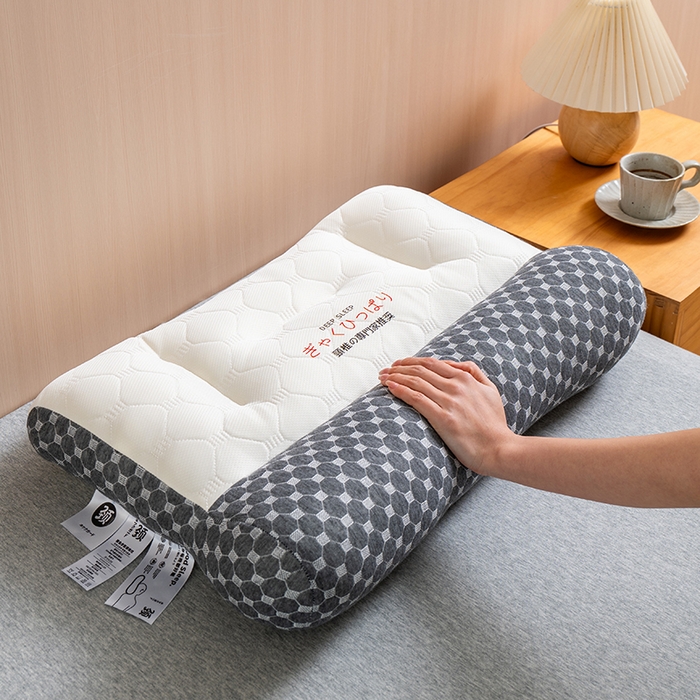 91家纺网 家纺一手货源 找家纺 （总）小米枕芯 2025新款日式反牵引乳胶护颈枕头枕芯