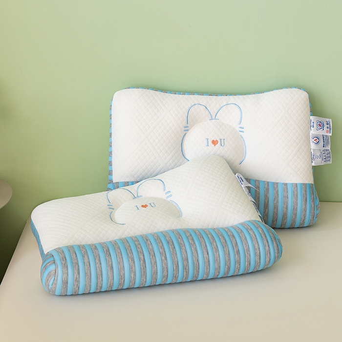 小米枕芯 2025新款爱情海刺绣护颈枕头枕芯 蓝色