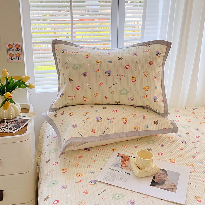 91家纺网 家纺一手货源 找家纺 （总）雨彤家纺 2025新款A类双层纱夹棉单人枕巾