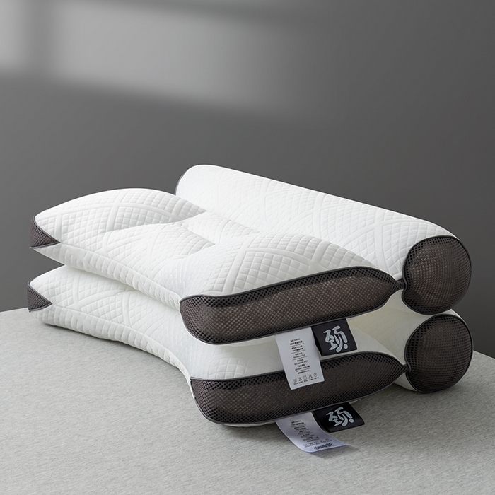 91家纺网 家纺一手货源 找家纺 小米枕芯 2025新款二代升三代针织牵引护颈枕头枕芯 灰色/单只装