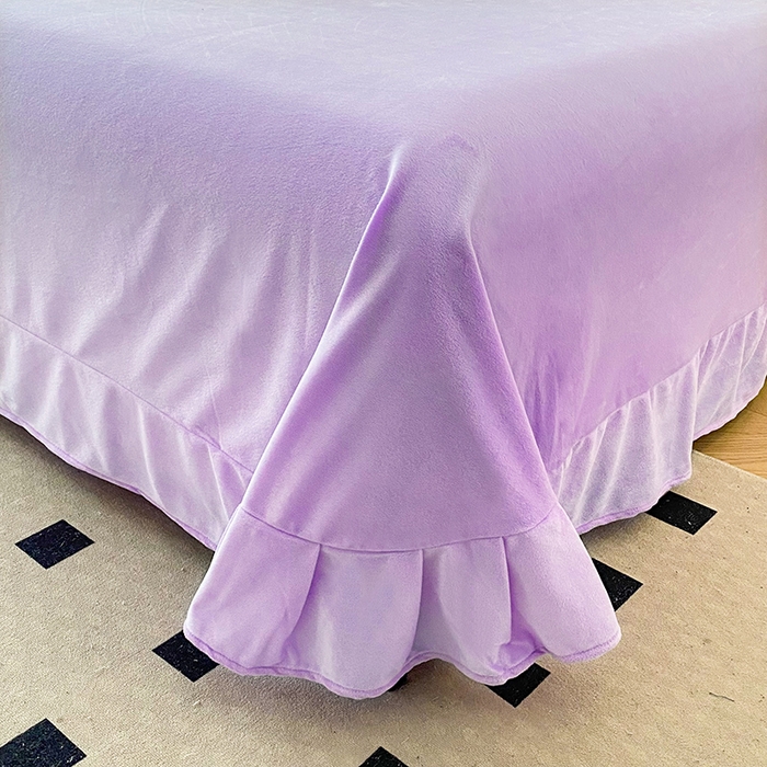 91家纺网 家纺一手货源 找家纺 唐人居 2025新款水晶绒毛巾绣四件套--幸福花开系列 幸福花开-紫色