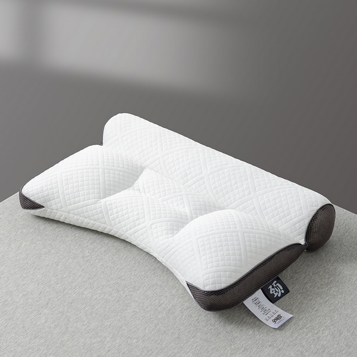 91家纺网 家纺一手货源 找家纺 小米枕芯 2025新款二代升三代针织牵引护颈枕头枕芯 灰色/双只装