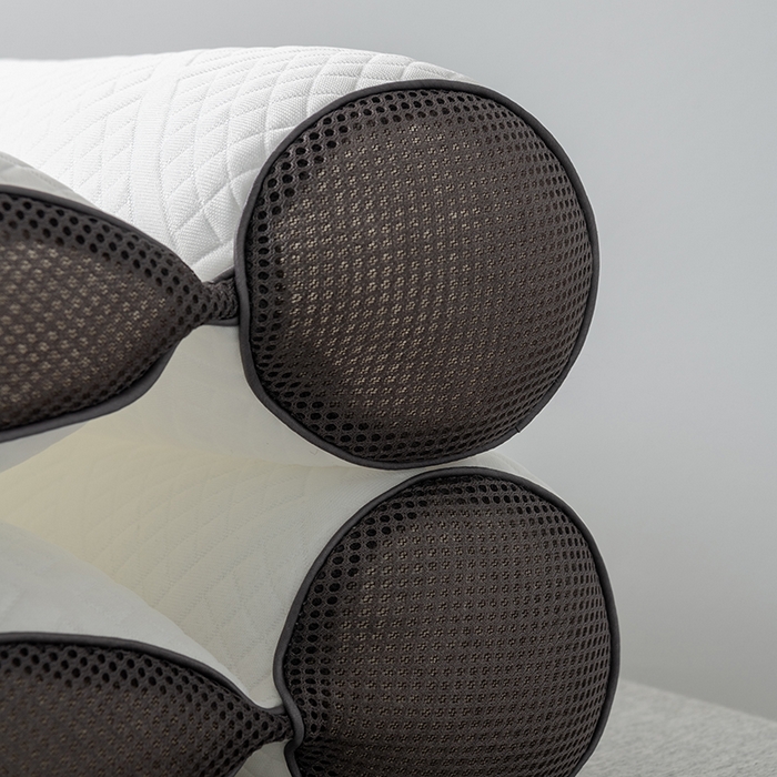 91家纺网 家纺一手货源 找家纺 小米枕芯 2025新款二代升三代针织牵引护颈枕头枕芯 灰色/双只装