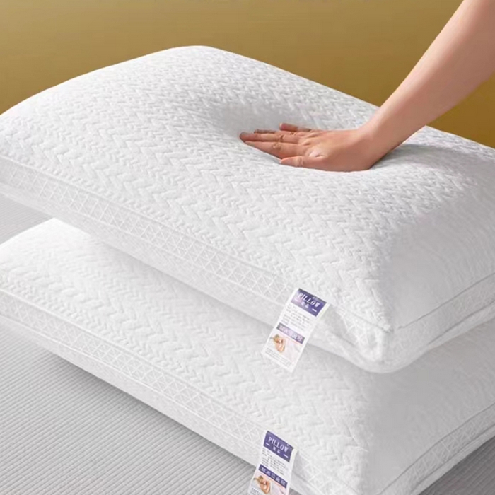 91家纺网 家纺一手货源 找家纺 （总）永乐枕芯 2025新款针织棉麦穗格立体网边枕