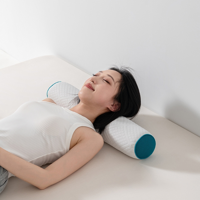 （总）小米枕芯 2025新款记忆棉圆柱颈椎牵引小圆柱长条硬枕头枕芯