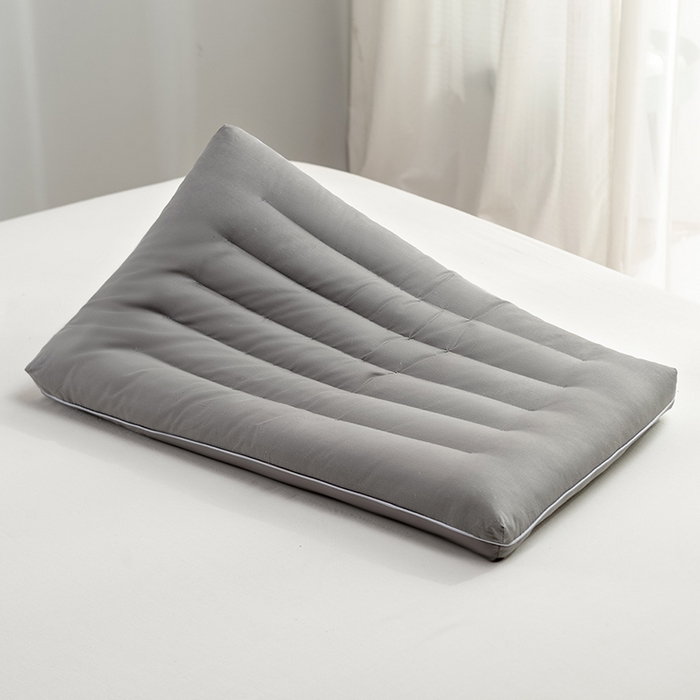 91家纺网 家纺一手货源 找家纺 小米枕芯 2025新款全棉低枕护颈椎助眠枕头枕芯 灰色/单只装