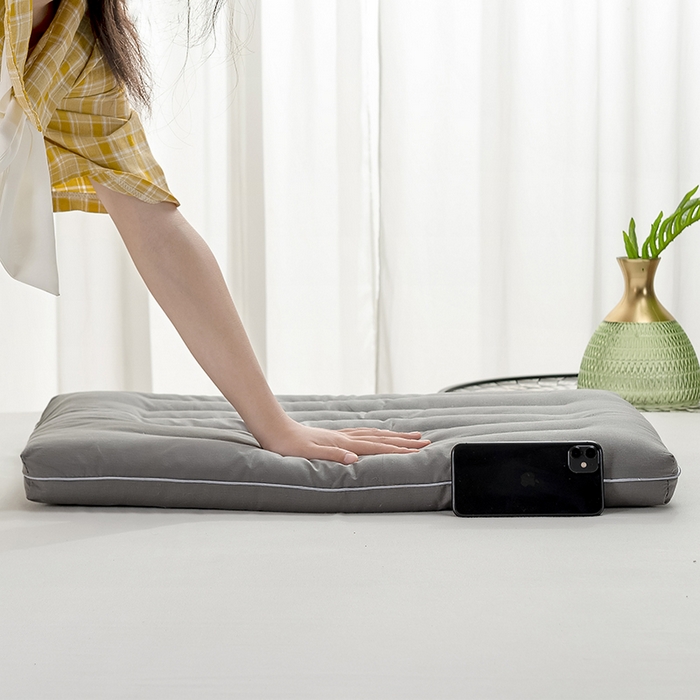 小米枕芯 2025新款全棉低枕护颈椎助眠枕头枕芯 灰色/单只装