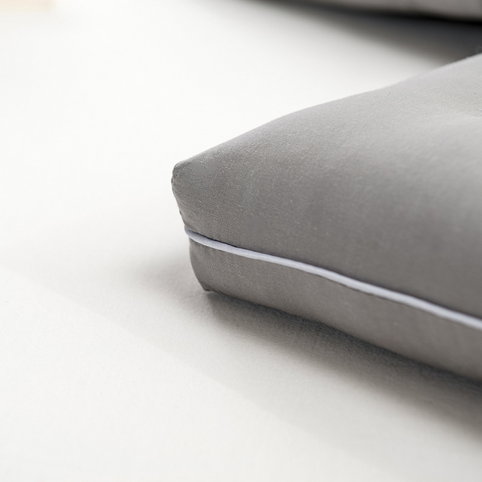 91家纺网 家纺一手货源 找家纺 小米枕芯 2025新款全棉低枕护颈椎助眠枕头枕芯 灰色/单只装