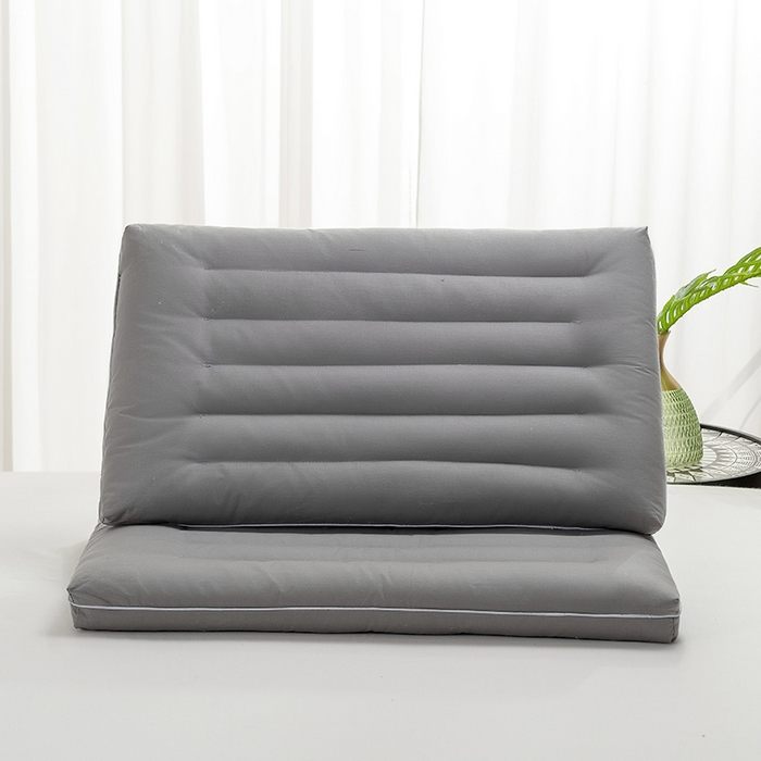 91家纺网 家纺一手货源 找家纺 小米枕芯 2025新款全棉低枕护颈椎助眠枕头枕芯 灰色/双只装