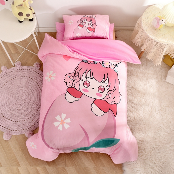 91家纺网 家纺一手货源 找家纺 （总）萌宝家纺 2025秋冬幼儿园宝宝绒婴儿绒三件套被子六件套