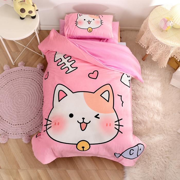 91家纺网 家纺一手货源 找家纺 （总）萌宝家纺 2025秋冬幼儿园宝宝绒婴儿绒三件套被子六件套