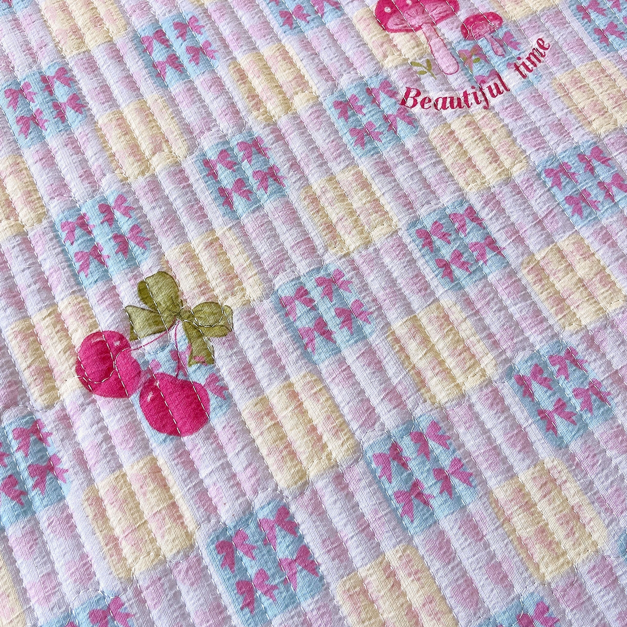 91家纺网 家纺一手货源 找家纺 雨彤家纺 2025新款A类双层纱夹棉单人枕巾 森田原野