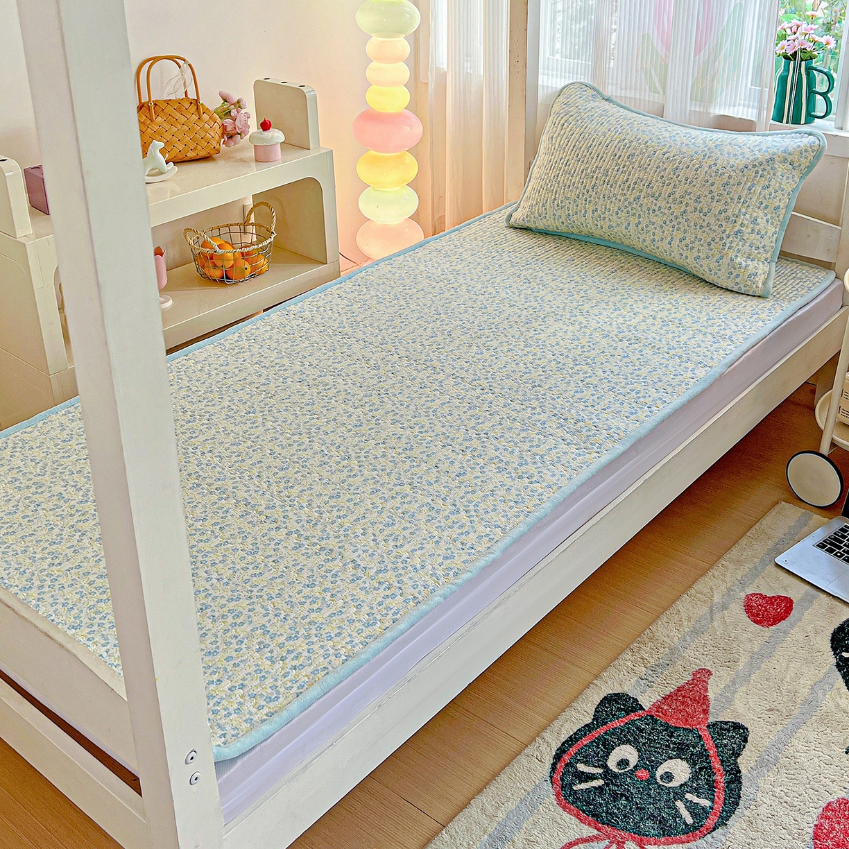 91家纺网 家纺一手货源 找家纺 （总）恒尚居 2025新款纯棉牛奶绒学生床垫 双面两用夹棉床单床垫-秋冬款 四季通用