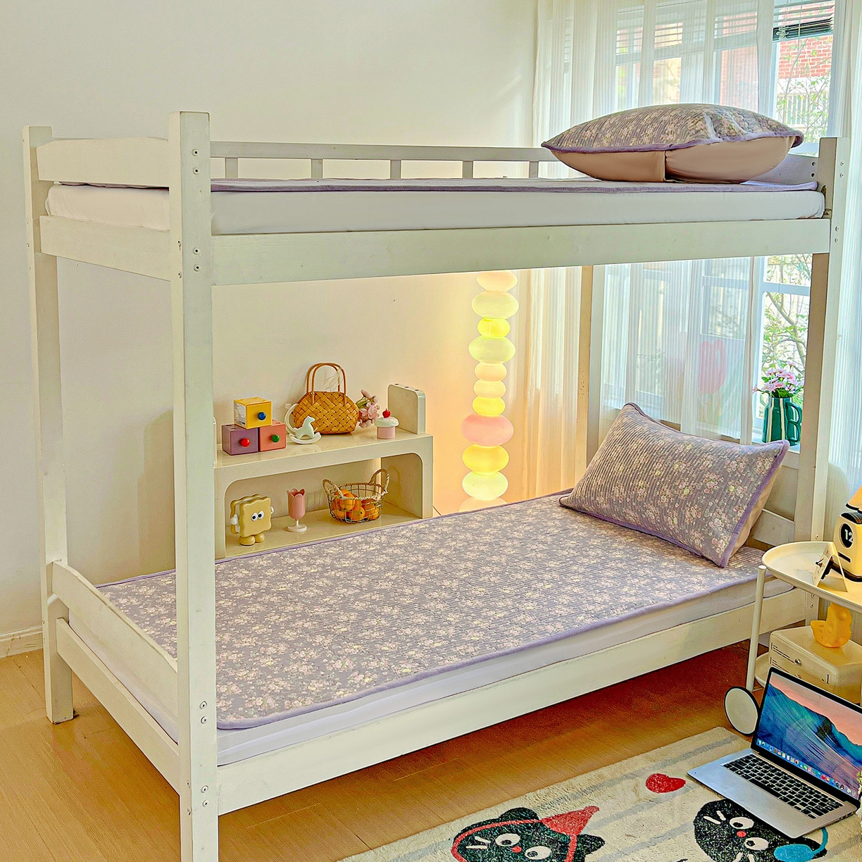 91家纺网 家纺一手货源 找家纺 恒尚居 2025新款纯棉牛奶绒学生床垫 双面两用夹棉床单床垫-秋冬款 四季通用 花田物语-A纯棉-B牛奶绒