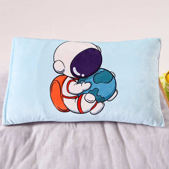 91家纺网 家纺一手货源 找家纺 萌宝家纺 2025秋冬幼儿园宝宝绒婴儿绒三件套被子六件套 太空人