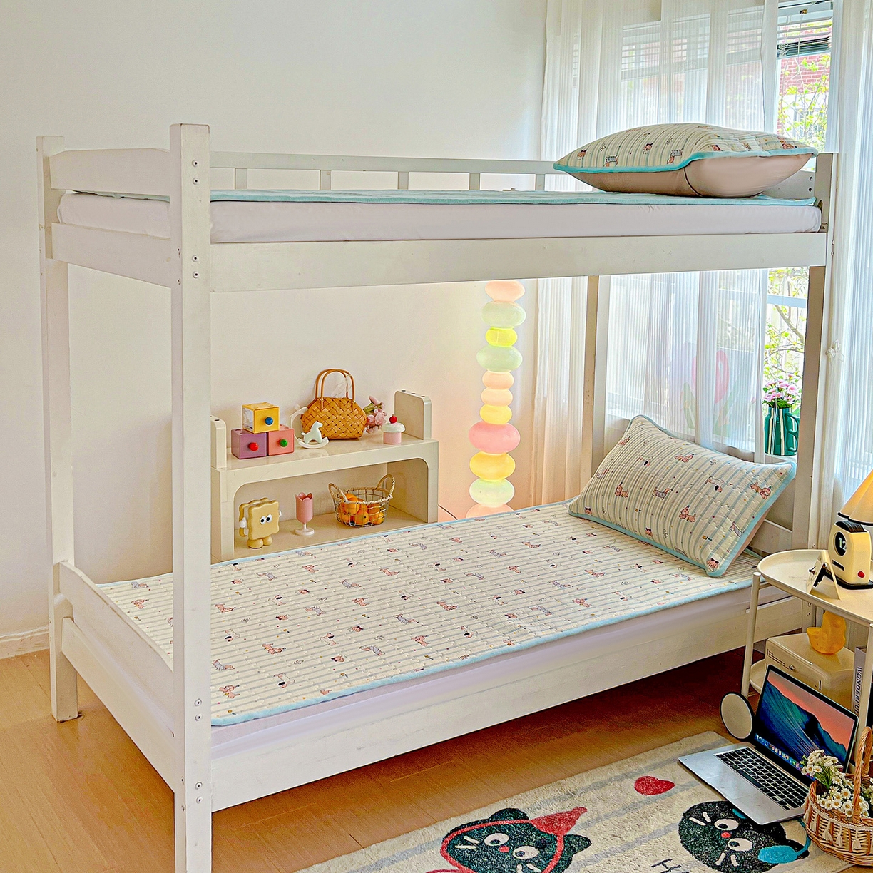 91家纺网 家纺一手货源 找家纺 恒尚居 2025新款纯棉牛奶绒学生床垫 双面两用夹棉床单床垫-秋冬款 四季通用 机灵旺仔-A纯棉-B牛奶绒