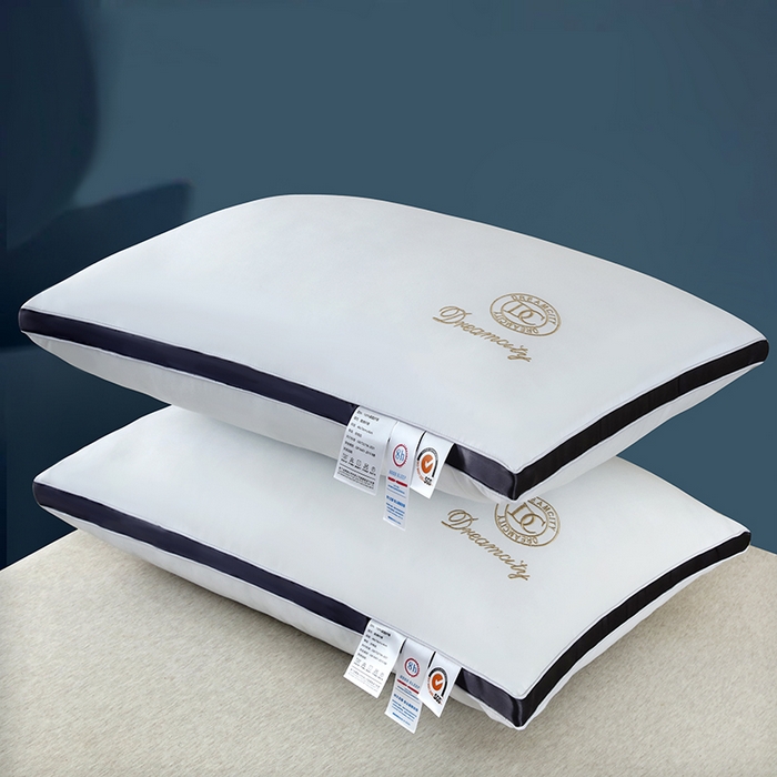 91家纺网 家纺一手货源 找家纺 永乐枕芯 2025新款DC磨毛羽丝绒枕枕头枕芯 高级蓝0.7kg