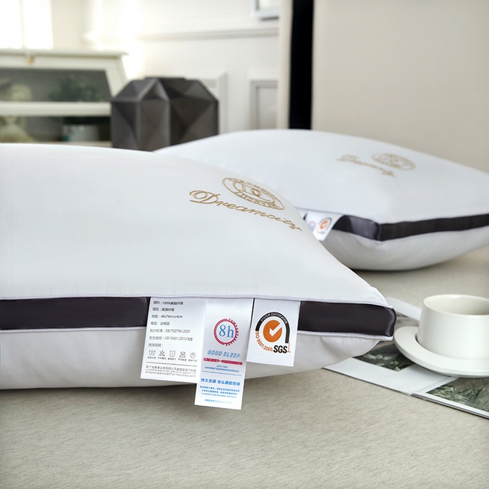 91家纺网 家纺一手货源 找家纺 永乐枕芯 2025新款DC磨毛羽丝绒枕枕头枕芯 高级蓝0.95kg