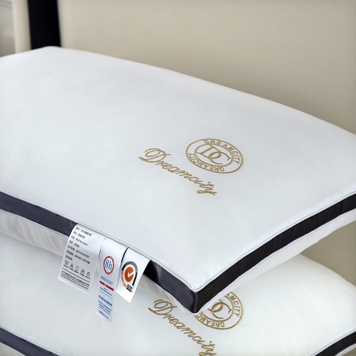 91家纺网 家纺一手货源 找家纺 永乐枕芯 2025新款DC磨毛羽丝绒枕枕头枕芯 高级蓝0.7kg