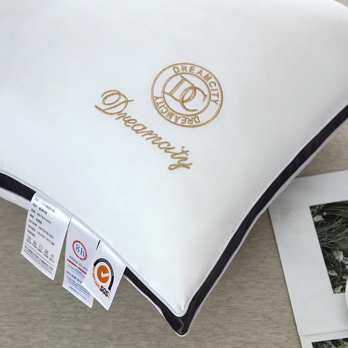 91家纺网 家纺一手货源 找家纺 永乐枕芯 2025新款DC磨毛羽丝绒枕枕头枕芯 高级蓝0.95kg