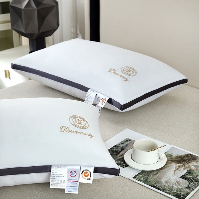 91家纺网 家纺一手货源 找家纺 永乐枕芯 2025新款DC磨毛羽丝绒枕枕头枕芯 高级蓝0.95kg