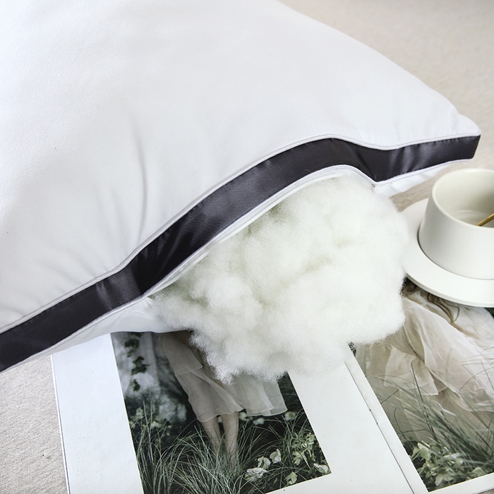 91家纺网 家纺一手货源 找家纺 永乐枕芯 2025新款DC磨毛羽丝绒枕枕头枕芯 高级蓝0.95kg