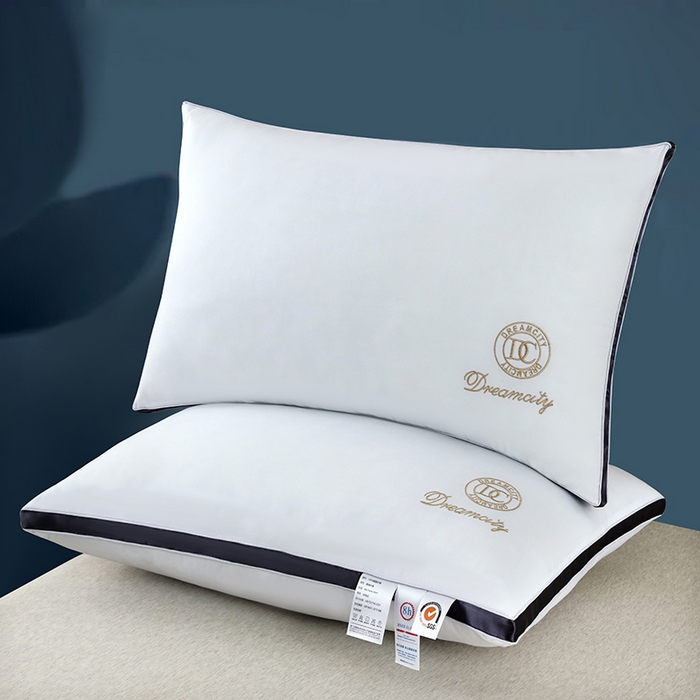 永乐枕芯 2025新款DC磨毛羽丝绒枕枕头枕芯 高级蓝0.85kg