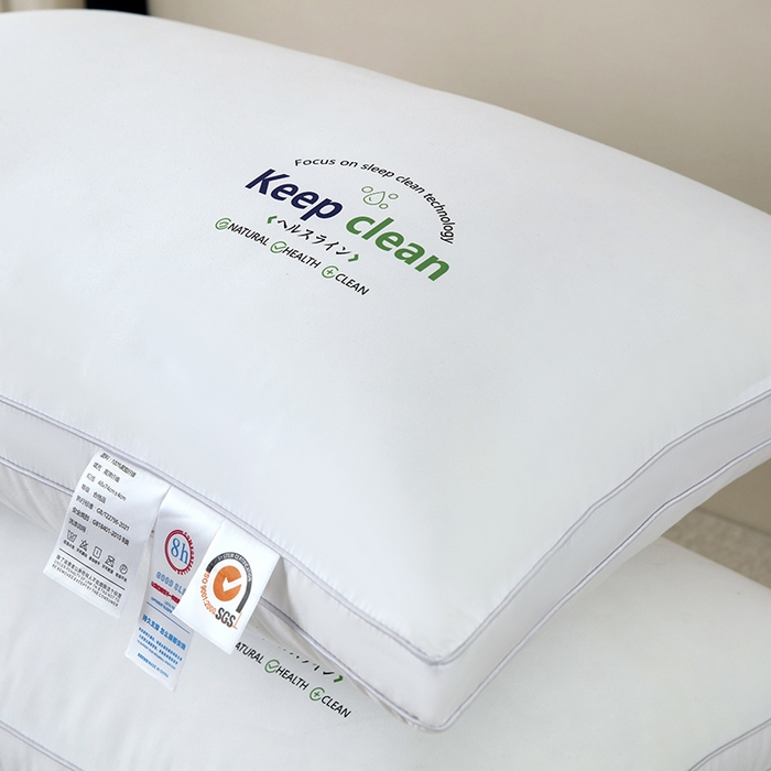 91家纺网 家纺一手货源 找家纺 永乐枕芯 2025新款keep磨毛羽丝绒枕枕头枕芯 白色双边